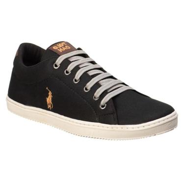 Imagem de Sapatênis Masculino Lona Cadarço Conforto Casual Estilo Liso