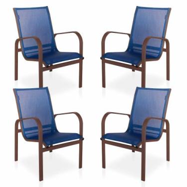 Imagem de Conjunto 4 Cadeiras Para Varanda, Área Externa, Gourmet E Jardim - Mar