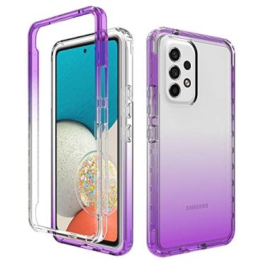 Imagem de Capa transparente para celular à prova de choque para Samsung Galaxy A53 A 53 5G A73 A33 A23 A13 A52S A52 A72 S22 Ultra S21 FE S20 Plus, roxo, para Galaxy S22