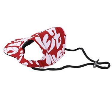 Imagem de Beisebol para cães com furos para orelhas, chapéu protetor solar para cães durável e respirável aba suficiente para casa para uso ao ar livre para uso diário para animais de estimação (letras vermelhas, GG)