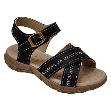 Imagem de Sandália Papete Infantil Menino Tiras Cruzadas Preta