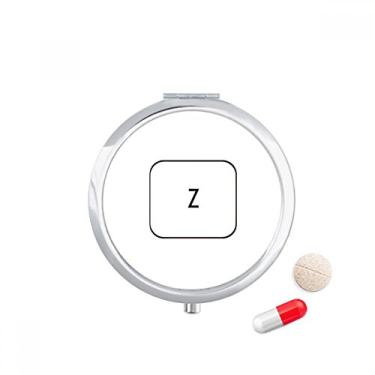 Imagem de Porta-comprimidos Keyboard Symbol Z caixa de armazenamento de medicamentos dispensador de bolso
