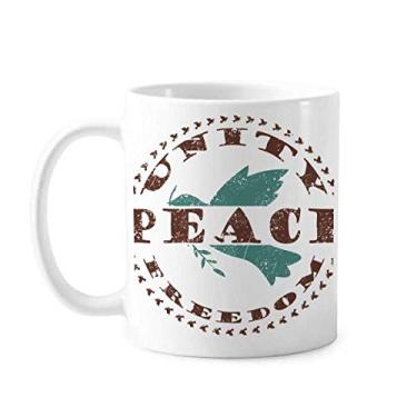 Imagem de Oliveira Branch Peace Freedom Symbol Mug Cerâmica Coffee Porcelain Cup Tableware