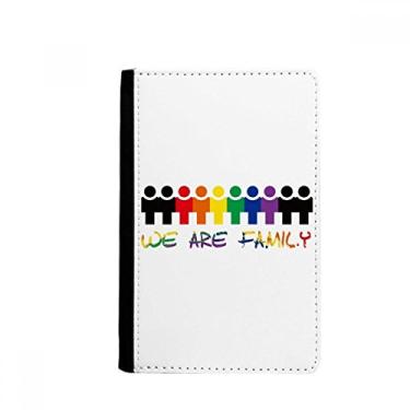 Imagem de LGBT Bandeira de arco-íris We Are Family Porta-passaporte Notecase Burse Carteira porta-cartões
