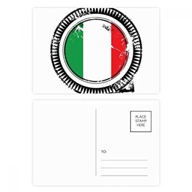 Imagem de Conjunto de cartões postais de aniversário com bandeira nacional da Itália