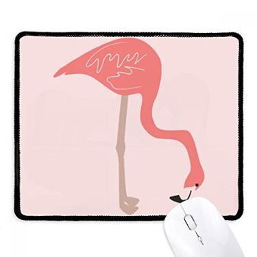 Imagem de Mousepad Waiting Flamingo com bordas costuradas Tapete de borracha para jogos