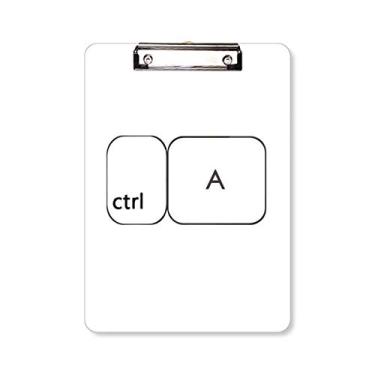 Imagem de Símbolo de teclado ctrl A prancheta pasta bloco de escrita placa de apoio A4