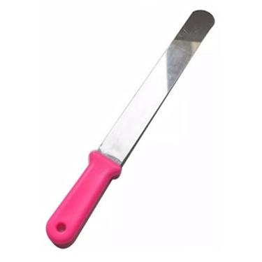 Imagem de Espátula Para Alisar Bolo Linha Rosa Pink 25cm em Inox