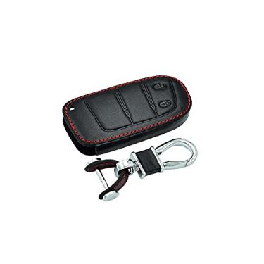 Imagem de Porta-chaves do carro em couro, porta-chaves, porta-chaves apto para Dodge Challenger Charger Jeep Durango Journey Grand Cherokee Chrysler 300