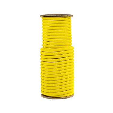 Imagem de Corda de choque Paracord Planet – 1,5 m, carretel de 1/4 polegada – Absorvente de choque – Cordão elástico de nylon elástico amarelo