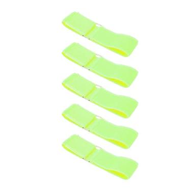 Imagem de Renda Retransmitida Com Pernas, Faixa de Renda de 3 Pernas, Resistente Ao Desgaste, Fácil de Usar, Cores Vivas Reutilizáveis, Pacote Com 5, Elástico externo. (Verde fluorescente)