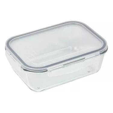 Imagem de Pote Refratário Retangular de Vidro com Tampa 1 Litro – Multifuncional para Forno, Micro-ondas, Freezer e Lava-louças - Escritex
