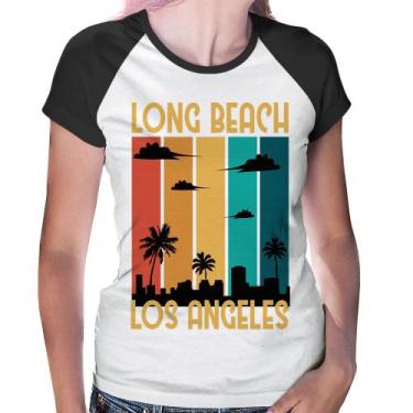 Imagem de Baby Look Raglan Long Beach Los Angeles - Foca Na Moda