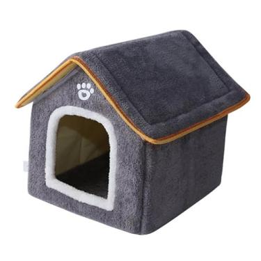 Imagem de Generic Abrigo para animais de estimação, tenda para animais de estimação, cama para dormir, lavável, removível, casa para gatos, cães, poodle, filhotes, cinza S