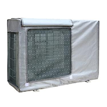 Imagem de Capas de ar condicionado à prova d'água para ambientes externos à prova de poeira tela protetora à prova de vento protetor solar pano oxford tela de ar condicionado, prata, 84 * 59 * 32 cm