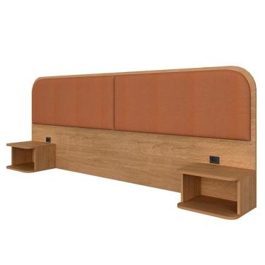 Imagem de Cabeceira Suspensa Casal Amsterdã Carvalho/terracota  Móveis Arapongas