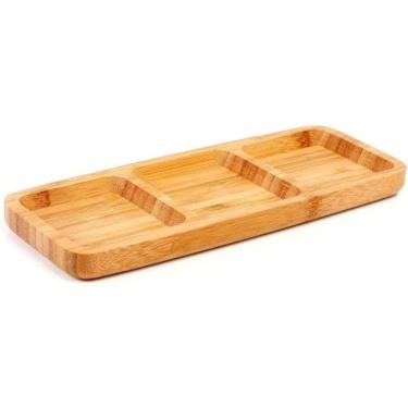 Imagem de Petisqueira Tripla Bambu 25,5x 10x 2cm Yoi