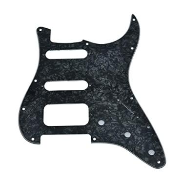 Imagem de Dopro Suporte de captador Humbucking com 3 parafusos Strat HSS para guitarra American Fender Stratocaster Black Pearl