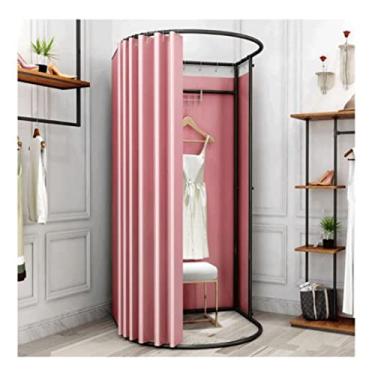 Imagem de Guarda-roupa Vestiário Portátil Loja de Roupas Provador Trilho Semicircular Simples de Piso Vestiário Taxa de sombreamento de 90% armário