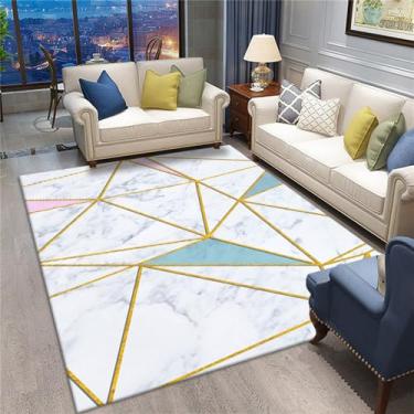 Imagem de Sala de estar tapete quarto tapete geométrico quadrado triângulo impresso tapete do banheiro tapete porta, jy, 12,50cmx80cm
