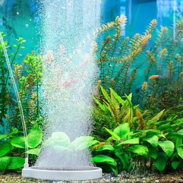 Imagem de UPETTOOLS Borbulhador de peixe com pedra de ar de aquário, nano aeração de tanque de peixes, borbulhador difusor de oxigênio dissolvido ultra-alto, pedra aeradora de oxigênio de 8,5 cm para tanques de