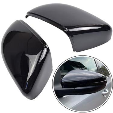 Imagem de Capa preta para espelho retrovisor esquerdo direito para GOLF 6 VI MK6 GTI R Line R20 (preto brilhante)