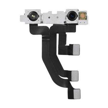 Imagem de Risidamoy Substituição da câmera frontal para iPhone X, módulo de lente de 7 MP, substitui o cabo flexível para iPhone 10 com conector de sensor de transmissor de receptor de luz estruturado