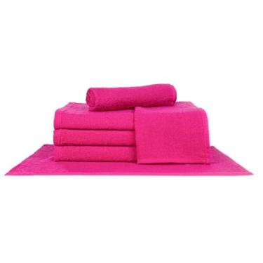 Imagem de Kit 10 Toalha de Manicure e Pedicure100% Algodão 35g Salão de Beleza 28x45cm P/unha - Pink