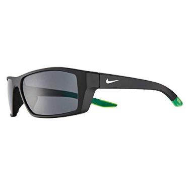 Imagem de Nike CT8228-010 Óculos de sol sombreado preto fosco preto/branco cor da armação, matiz de lente cinza escuro, 59/16/130