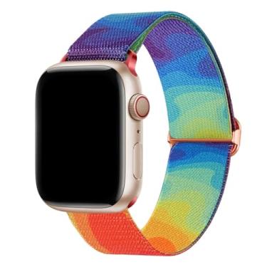 Imagem de Pulseira Nylon Elastano LTimports, compativel com Apple Watch 49mm/45mm/44mm/42mm e Ultra/Ultra 2 (Verao)