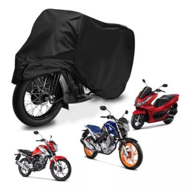 Imagem de Capa de Cobrir Moto em Couro Impermeável Proteção Sol Chuva UV Com Forro Anti Riscos (XRE 300)