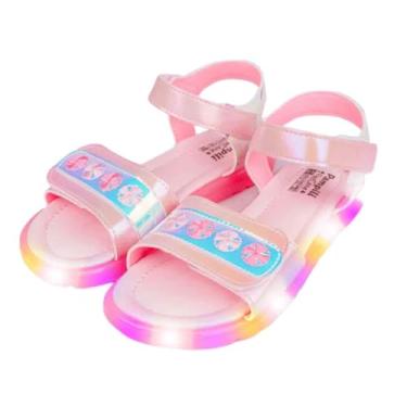 Imagem de Sandalia Papete Infantil Menina LED Pampili Lulli 697.020