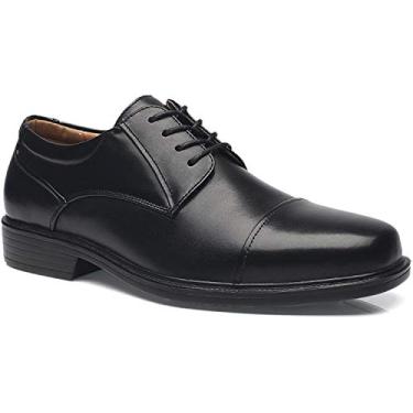 Imagem de La Milano Sapato Oxford masculino clássico, moderno, largo, bico liso, Largo-1 preto, 10.5 X-Wide