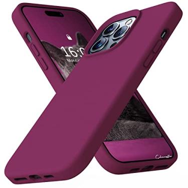Imagem de Ktele Capa compatível com iPhone 14 Pro Max, capa de silicone líquido de grau AB, [Quatro cantos 50 + airbags minúsculos à prova de choque] [forro de microfibra macio antiarranhões] Capa de proteção da câmera - vinho tinto