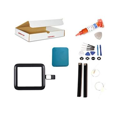 Imagem de Kit de reparo de tela compatível com Apple Watch Series 3 (42 mm) Modelo A1861 A1891 A1892 - Lente de vidro frontal com substituição de cabo flexível digitalizador de toque