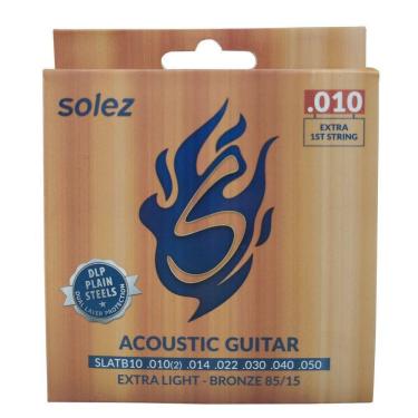 Imagem de Jogo De Cordas Para Violão Acústico 010 Leve - Solez