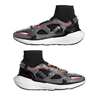 Imagem de adidas Tênis feminino Stella McCartney Ultraboost 22 Elevate, EUA, Preto/Core Black/Signal Orange, 40