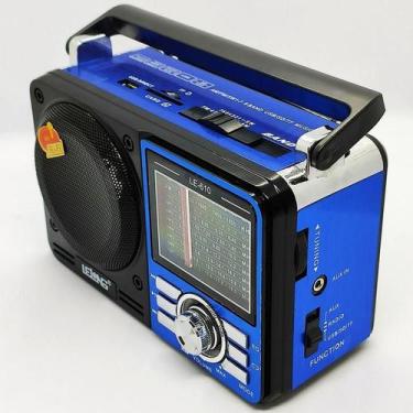 Imagem de Rádio Am/Fm/Sw Pendrive Microsd Recarregável Azul - Lelong