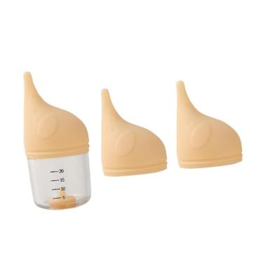 Imagem de Ioensy Kit de alimentação com mamadeira para gatinhos, bicos de silicone, multiuso, conforto, anti-engasgo, reutilizável, mamadeira alimentadora para, Laranja