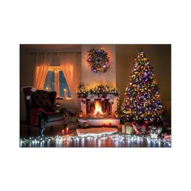 Imagem de Fundo Fotográfico 2,20 x 1,50 - Árvore De Natal Com Pisca Pisca 011 - 