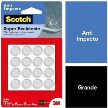 Imagem de Protetor ANTI-IMPACTO 3M SCOTCH Redondo Grande 16 Unidades