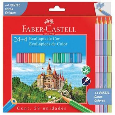 Imagem de Lápis De Cor Com 24 Cores + 4 Cores Pastel Faber Castell