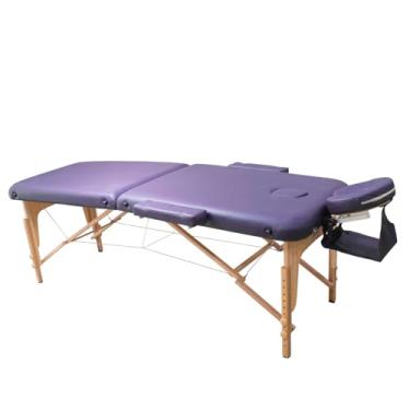 Imagem de Maca Dobrável Madeira 350kg Estética Massagem Portátil Cor Lilás - Gold - Modelo Top 1,90x70cm