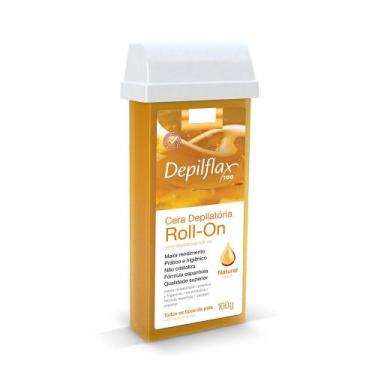 Imagem de Refil Cera para Depilação Depilatória Roll-On Mel Natural 100g Depilfl