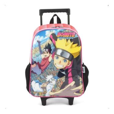 Imagem de Mochila De Rodinhas Escolar Menino Boruto Naruto Luxcel, Vermelho