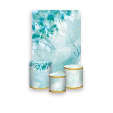 Imagem de Painel De Festa Vertical 1,50 x 2,20 + Trio De Capas Cilindro - Efeito