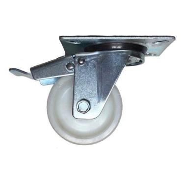 Imagem de Kit 26 Rodinha Nylon Girat. 3pol. C/ Freio 100kg Por Rodízio - ABCMAIO