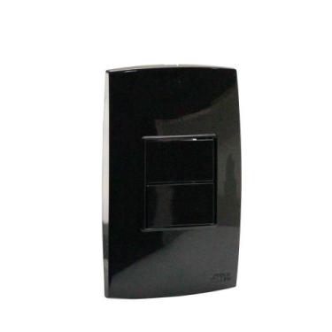 Imagem de Conjunto Interruptor Simples + Interruptor Paralelo 10A Preto Force Li