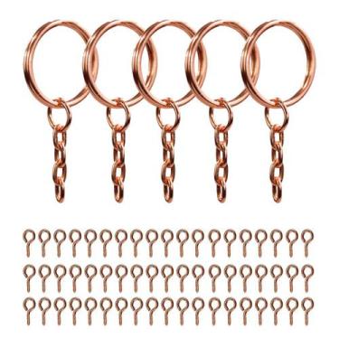Imagem de Argola Reforçada Rose Gold 23mm Com Mini Pitão Rosqueável 9mm - 100 Pe