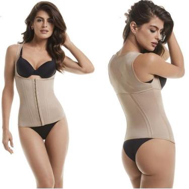 Imagem de Cinta Cintura Abdômen Reduz Medidas Modela Barriga Com Faixa De Silico